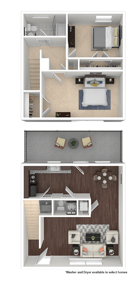 Dogwood II Floor Plan at Brandywine Townhomes, Goose Creek, 29445  